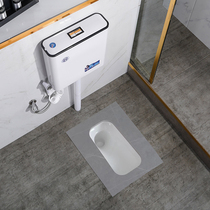 Rock plate squatting pan Domestic deodorant squatting pit type ceramic urinal stool toilet flush water tank toilet suit