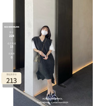 Xzz Charmingl 10 gross lamahira fur irregular knit vest waistcoat long style female spring autumn