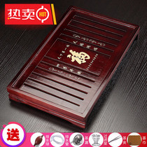 Solid wood tea tray Home tray Rectangular Korn Tea Furniture Suit Tea Table Accessories Brief Drawer Drainage