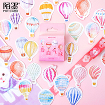 Sue White Balloons Hot Air Balloon Pattern Box Mounted Stickers Album Diy Decorative Growth Manual Handbooks Ben Material Collage