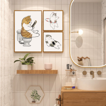 bathroom mural women bedroom girl hanging painting toilet door wall decorative painting self adhesive toilet small hanging painting waterproof