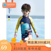 upf50 Korean childrens split swimsuit boy boy baby long sleeve sunscreen warm spa swimsuit swimsuit