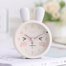 Silicone small alarm clock students use bedside clock children Cartoon creative personality lazy clock small clock desktop