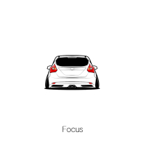Suitable for Ford Focus low-lying car scratch model stickers car friends will Personalized car stickers custom HF Silhouette