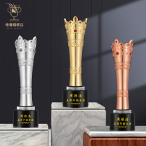 Metal trophy trophy making crystal trophy custom creative lettering medals customized corporate company excellent staff