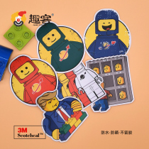 6 building blocks cartoon luggage sticker suitcase sticker laptop guitar trolley case sticker waterproof