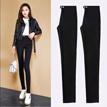 Black fashion leggings women wear spring and autumn 2021 New Korean version of high waist tight elastic small feet magic pants