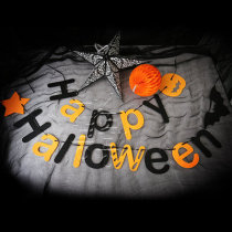 Halloween Decorations Prop Letter Labanner Lagara Flowers Laps Hang Flags Hang Flags Hung Up Bar Nursery Night Club Night Club Scene Arrangement