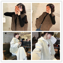 Special BORAKOO Korea East Gate Winter 2 color ~ rice apricot curry color ~ good wear and versatile lamb hair vest