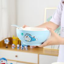 Doxa A dream Childrens bowl Home Ins ceramic cutlery Cartoon Rice Bowl cute with noodles Bowl Breakfast Dish Soup Bowl