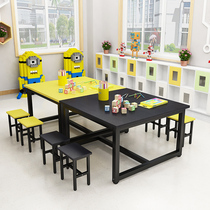 Kindergarten study table for handmade children table and chairs training institutions classrooms table and chairs preschool children table and chairs