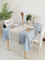 Table flag five-chest cabinet woven cabinet side cabinet hook flower shoe cabinet retro American hollow TV cover electric lace tablecloth