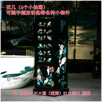  Yangzhou lacquerware handmade solid wood neoclassical furniture lacquered flowers and birds six pumping one door cubic flower corner cabinet customization