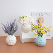 Lavender Chrysanthemum Embroidered Ball Emulated Flower Suit Swing fake flower Living room Furnishing Potted Table Flowers Home Adornment