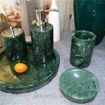  Marble tray Bathroom toiletries set Wedding European-style five-piece decoration set mouthwash cup hand sanitizer bottle