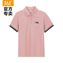 361 sports T-shirt womens 2021 summer casual top training lapel collar thin short sleeve casual sports polo shirt
