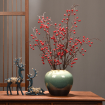 Jingdezhen porcelain flower vase New Chinese Zen dried flowers Dining table Living room TV cabinet Entrance decoration ornaments