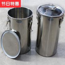 Commercial kilogram set Storage raw stainless steel rice bucket container Vacuum rice cylinder seal box g storage box double rice