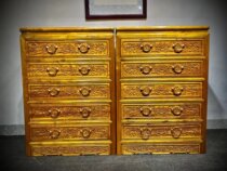 Small Leaf Zhen Nansilian Lotus Five Bucket Cabinet Multifunction Storage Cabinet Lockers Solid Wood Furniture