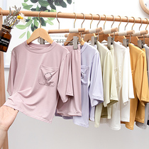 Girl Sleepwear Kit Modale Boys Home Conserved CUHK Child Short Sleeve Children Air Conditioning Mid Sleeve Summer Thin