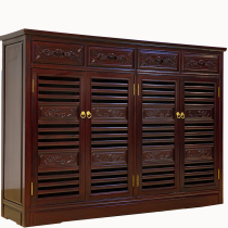 Red Wood Shoe Cabinet African Acid Branches Wood Genguan Cabinet Home Chinese Style Multilayer Large Capacity Solid Wood Hollowed-out Containing Cabinet Whole Dress