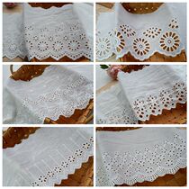 Export cotton floral embroidery lace lace childrens clothing skirt stitching accessories home bed skirt Stitching fabric