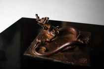 Japanese Gaogang Bronze Sculpture Suga Yuezheng Bronze Cast Wax Ornament Rain Dragon