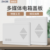 Home fiber optic network box multimedia weak current box cover TV phone weak box panel does not block information cover