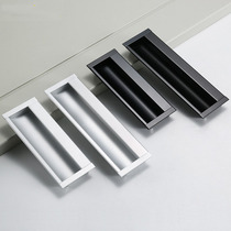 Hole distance 64 96128 silver black white drawer dark handle tatami dig groove flat handle sliding door invisible armrest