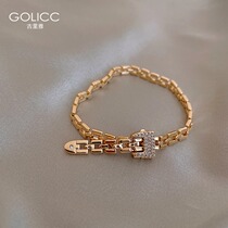 Watch strap bracelet Girls in small crowddesign light extravagant refined 2021 new advanced senses personality minimalist hand decoration