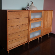 Nordic solid wood drawer simple modern living room porch display cabinet kitchen sideboard storage cabinet bedroom locker