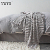 ins Nordic American style board room hotel folk soft fitted bed tail blanket couch ride blanket bed towels air conditioning blanket grey