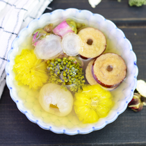 Hometown Wei Sanqi flower ginseng black tea American ginseng longan meat red jujube chrysanthemum combination good color nourishing flower tea