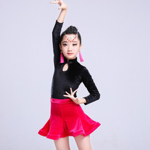 Latin dance costumes show childrens fall girls Latin dance dresses CUHK childrens split workout for the winter