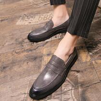 Han-plate shoes men business spring English mens shoes tip shoes hairstyle tide shoes casual shoes men