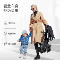 Baby walking artifact baby stroller can lie on the baby car two-way stroller lightweight folding high landscape shock absorption