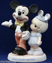 Ceramic Precious Moments Mickey with little girl cute cartoon ornaments living room accessories