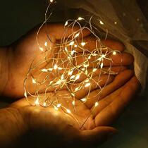 Happy Birthday LED Lights hang on trees with color lights decorated small mini waterproof copper wire battery layout small strings
