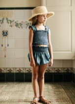 3N does not refund Bebe Organic girl Liberty Crush Green Strip Link Link Shorts