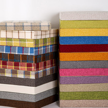 Customized linen latex cushion high-density sponge cushion office chair bay window cushion wood sofa cushion thickened and hard