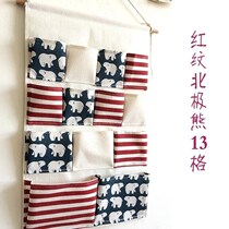 Rear door storage bag hanging bag wall hanging kindergarten dormitory simple cute fabric small objects Wall large cloth