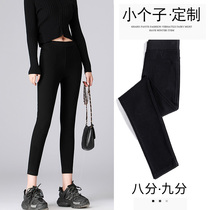 Elastic expats slim black pants small subtaller underpants female outside wearing 150cm elastic 80% small leggings female magic 145