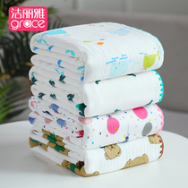 Jielia baby bath towel cotton gauze baby bath towel newborn absorbent household newborn quilt supplies
