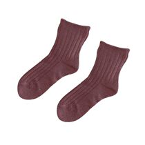 Songyong Autumn Winter Spring warm mens and womens socks Joker socks wool socks Japanese simple sweat absorption solid color