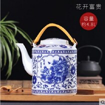  Jingdezhen old-fashioned teapot filter single pot ceramic teapot Large capacity blue and white porcelain cold water pot Large small teapot