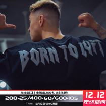 MSCT Tide brand fitness half sleeve sports short sleeve T-shirt male brother equipment training loose round neck muscle clothes