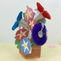 Japan authorized creative birthday blessing card decoration gift thank teacher friend Morning Glory 3D stereo greeting card
