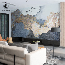 Cats eye mosaic TV background wall Simple modern living room TV wall custom porch fine cut painting puzzle tile