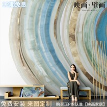 Nordic hand drawn abstract art personality graffiti wallpaper living room TV background wallpaper seamless custom mural wall cloth