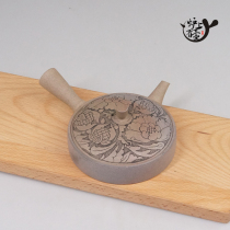 Japan imported often slippery very autumn Ito into two carved Nine Palace pot pottery clay kiln change side ice teapot emergency